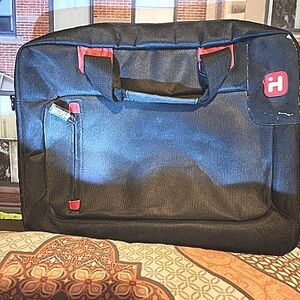 😎 iHome Laptop Carrying Case with all bells and whistles, Black w/ Red 😎